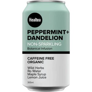 Healtea Organic Non-Sparkling Peppermint + Dandelion Tea 355mL