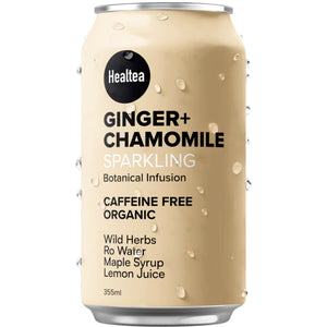 Healtea Organic Sparkling Ginger + Chamomile Tea 355mL