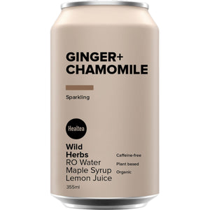 Healtea Organic Sparkling Ginger + Chamomile Tea 355mL