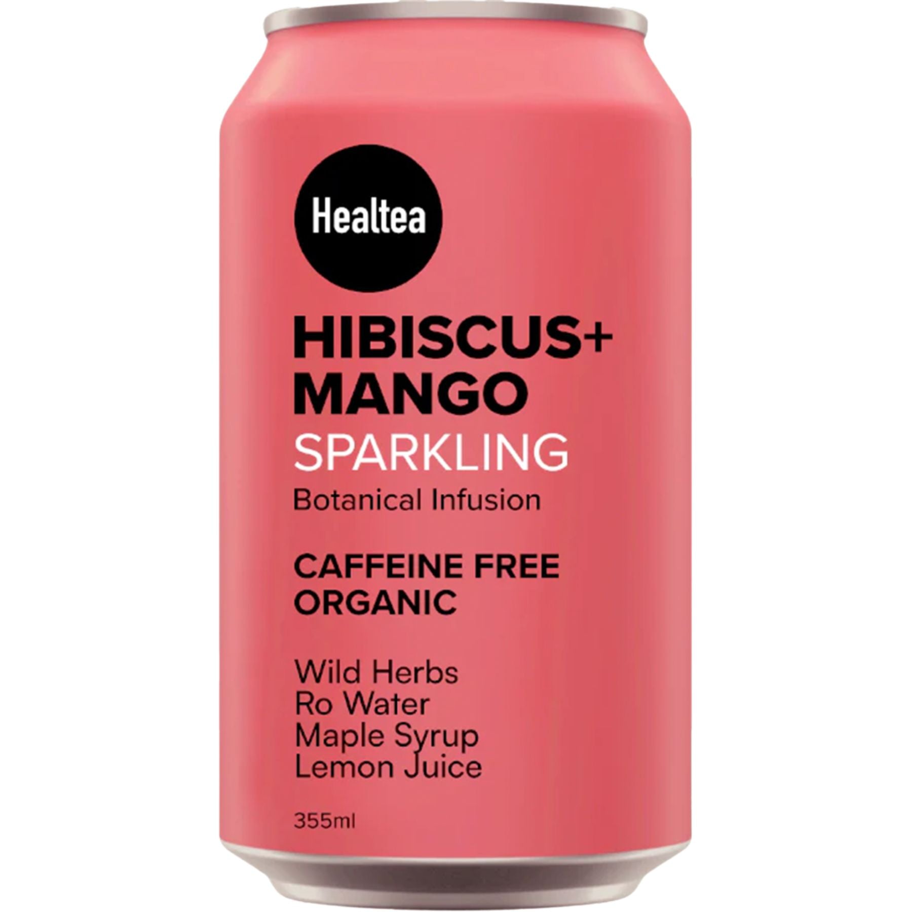 Healtea Organic Sparkling Hibiscus & Mango Tea 355mL