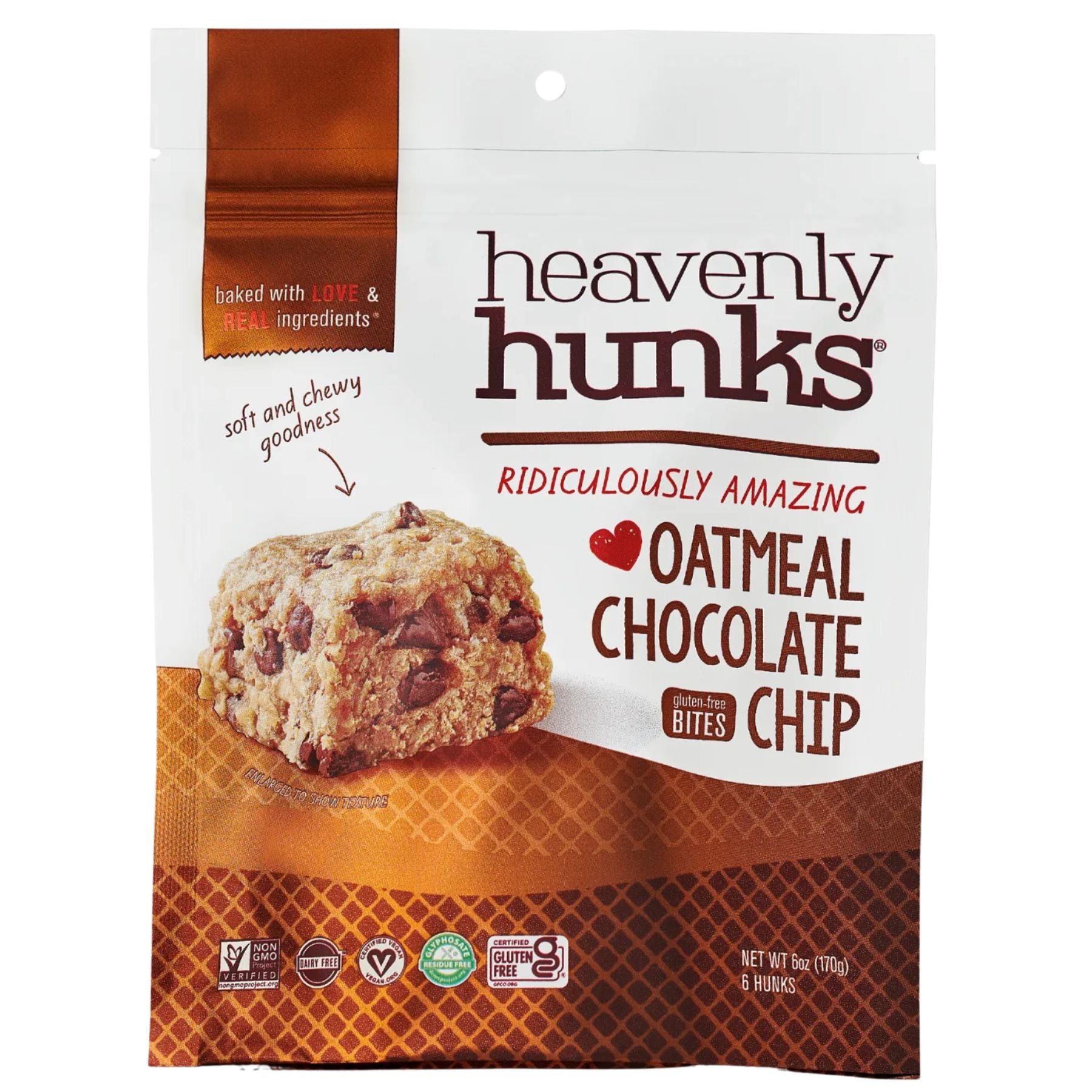 Heavenly Hunks Oatmeal Chocolate Chip 170g