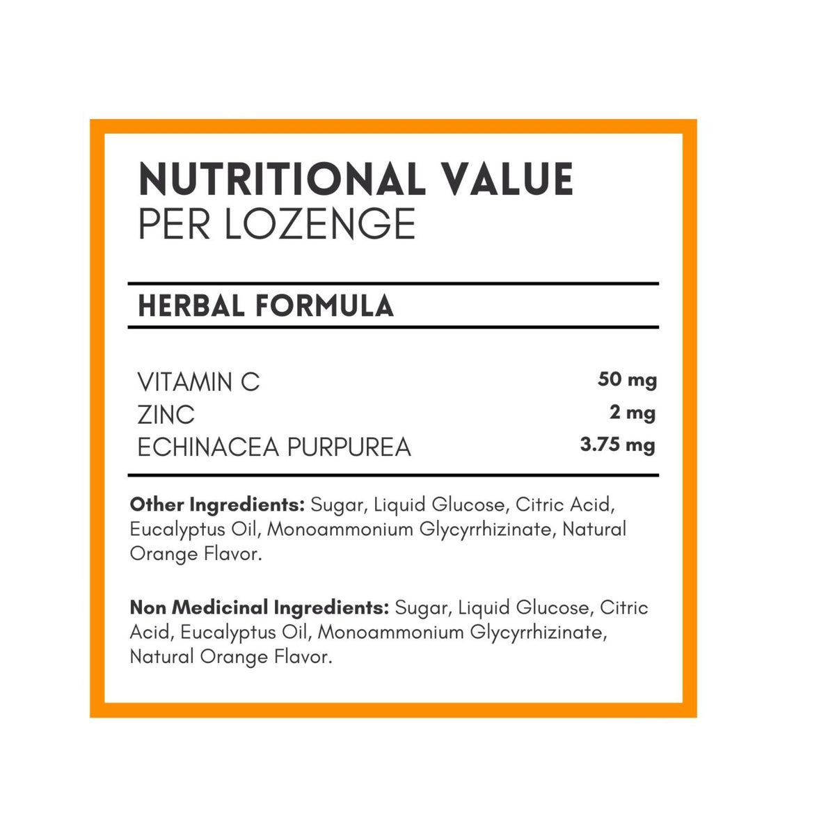 Herbion Immunity Lozenges with Zinc, Vitamin-C & Echinacea Orange 25ct