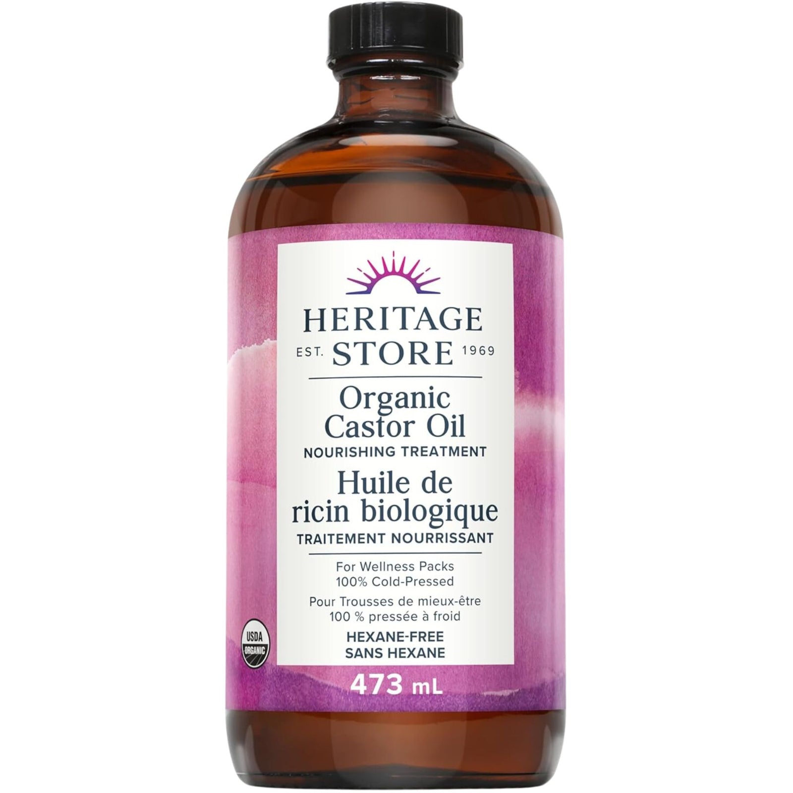 Heritage Store Organic Castor Oil 473mL