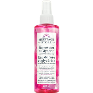 Heritage Store Rosewater & Glycerin Mist Sprayer 237mL