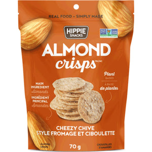 Hippie Snacks Almond Crisps Cheezy Chive 70g