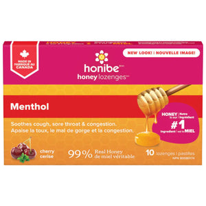 Honibe Cherry Menthol Lozenges 10ct