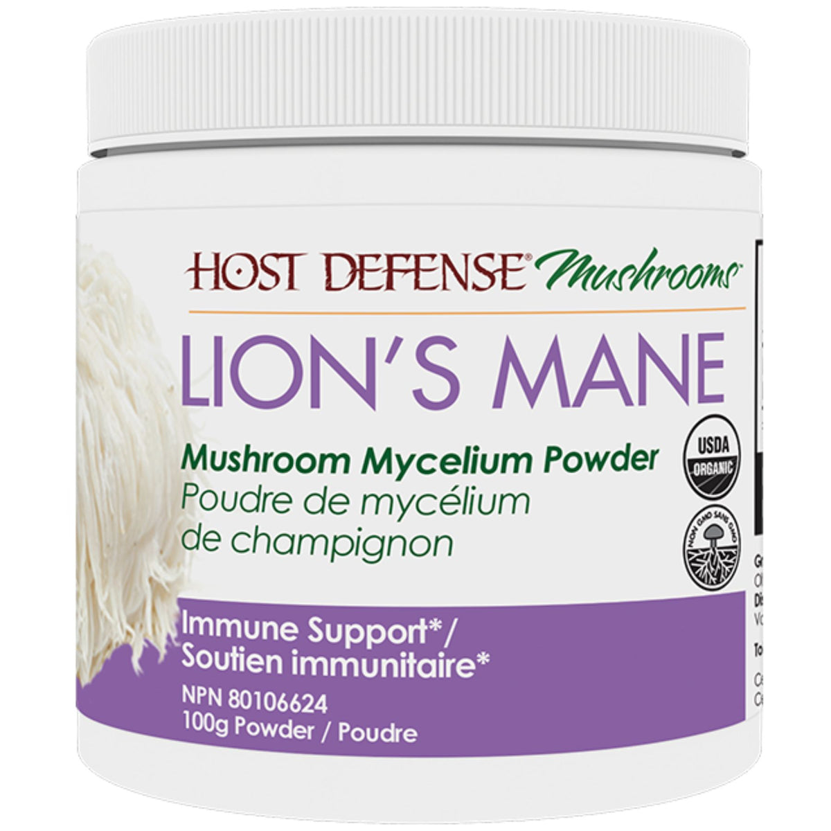 Host Defense Lion's Mane Mushroom Mycelium Powder 100g