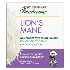 Host Defense Lion's Mane Mushroom Mycelium Powder 100g