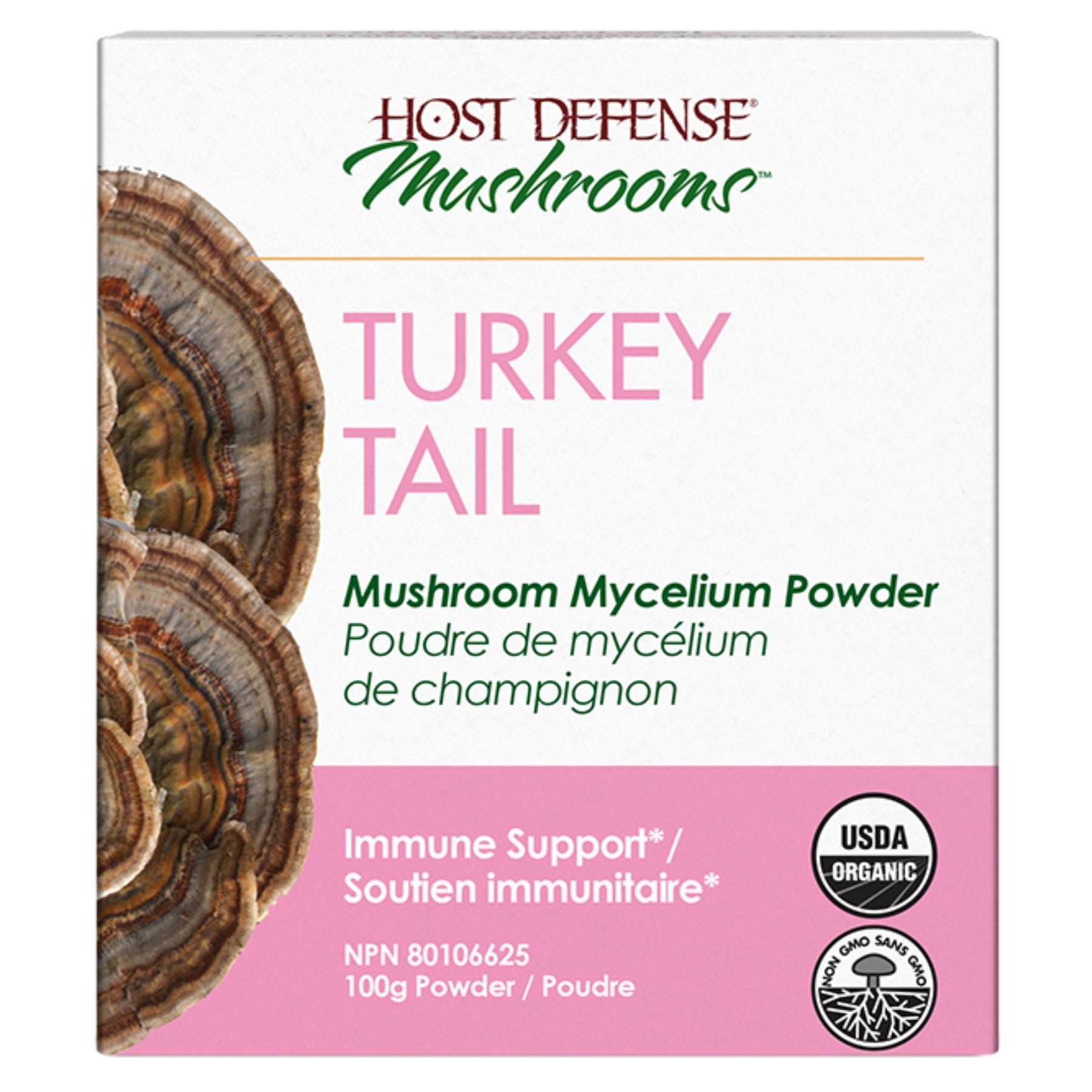 Host Defense Turkey Tail Mushroom Mycelium Powder 100g