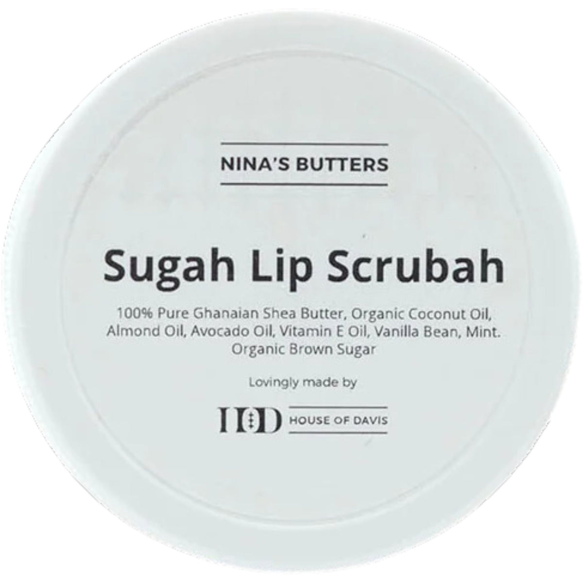House of Davis Shea Butter Sugah Lip Scrub 30ml