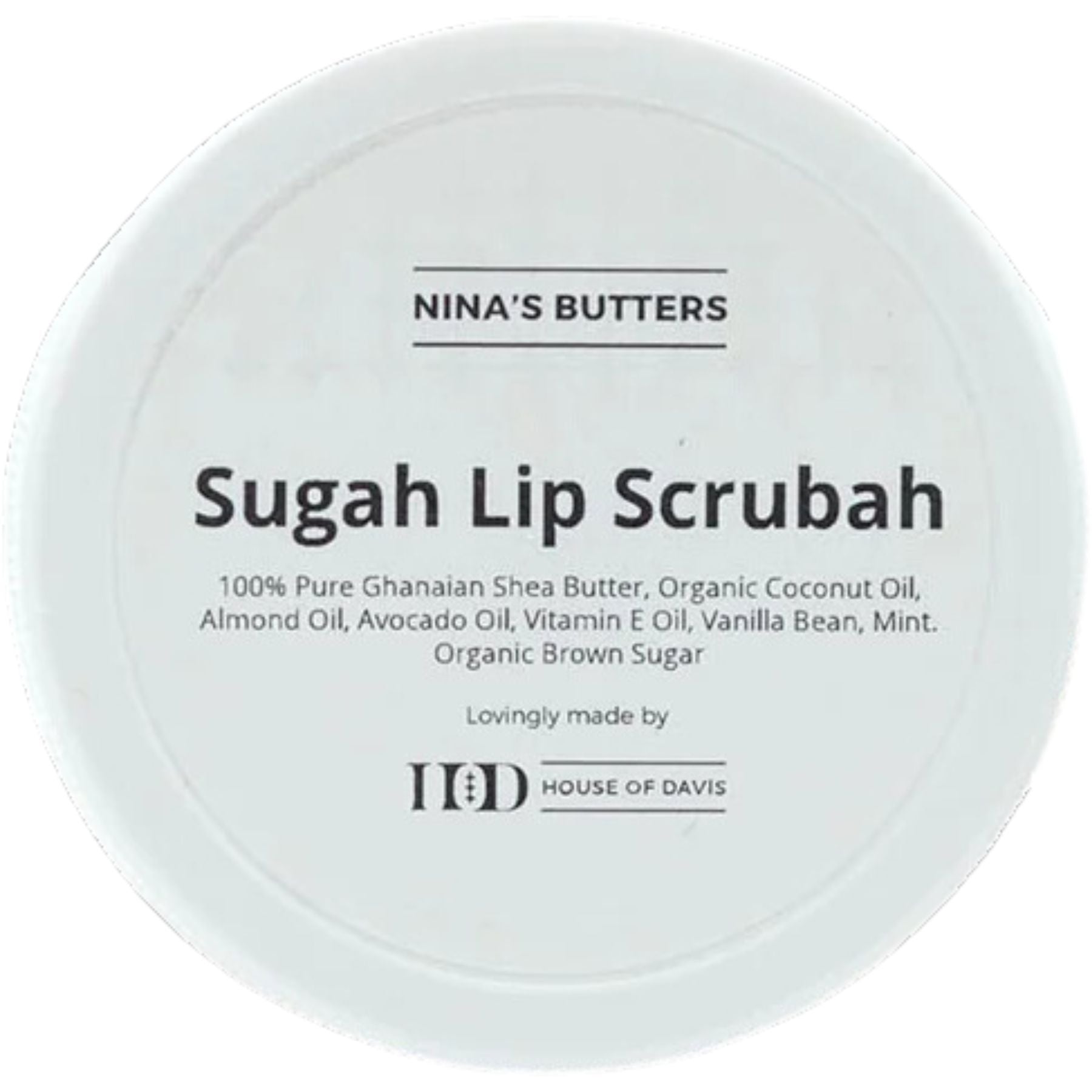 House of Davis Shea Butter Sugah Lip Scrub 30ml