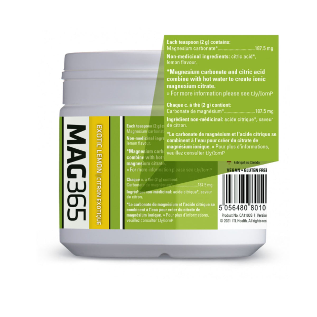 ITL Health MAG365 Exotic Lemon Magnesium 150g