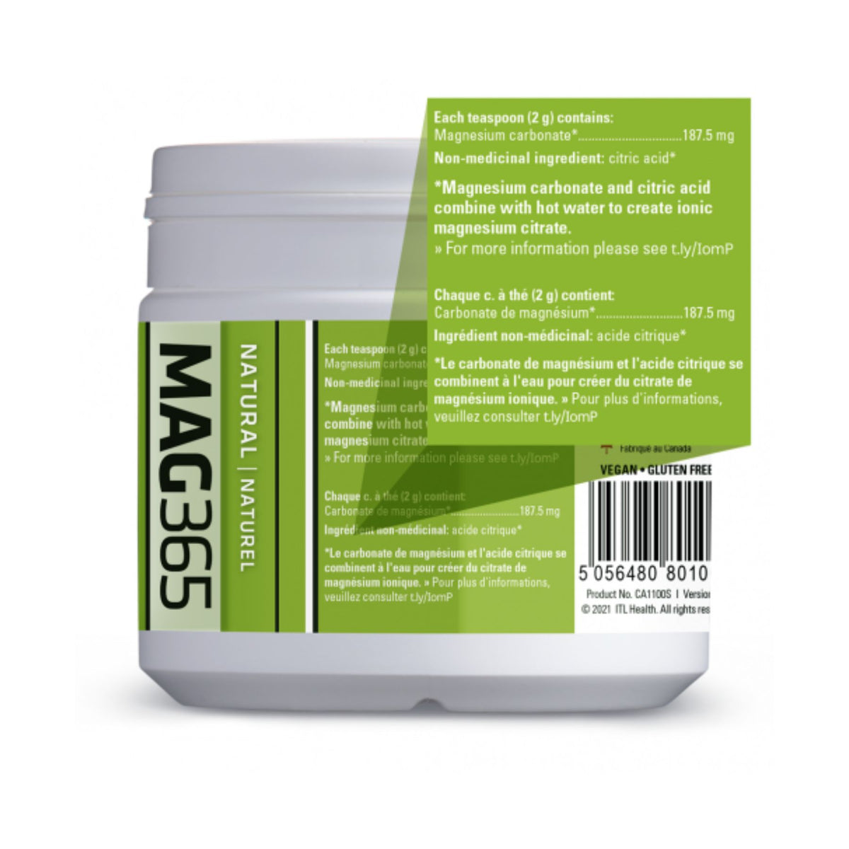 ITL Health MAG365 Unflavoured Magnesium 150g