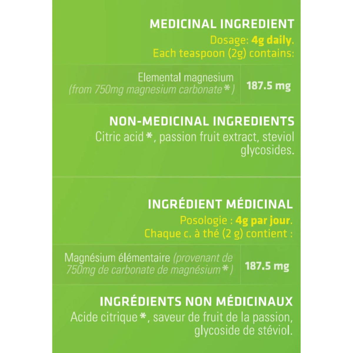 ITL Health MAG365 Passion Fruit Magnesium 300g