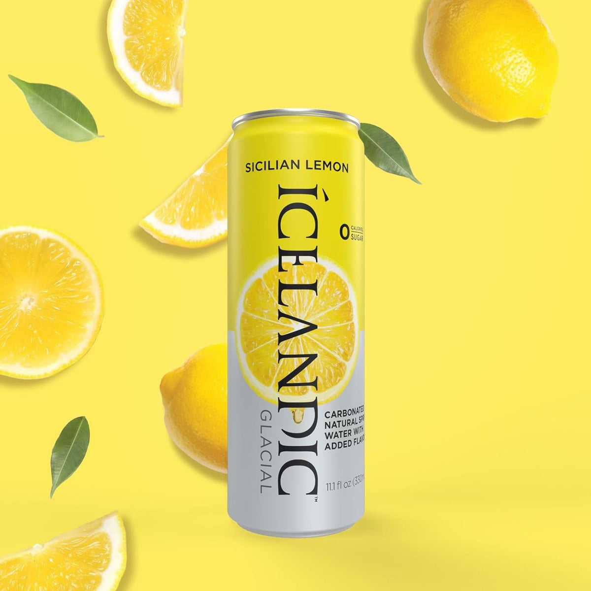 Icelandic Glacial Sparkling Water - Sicilian Lemon 330mL