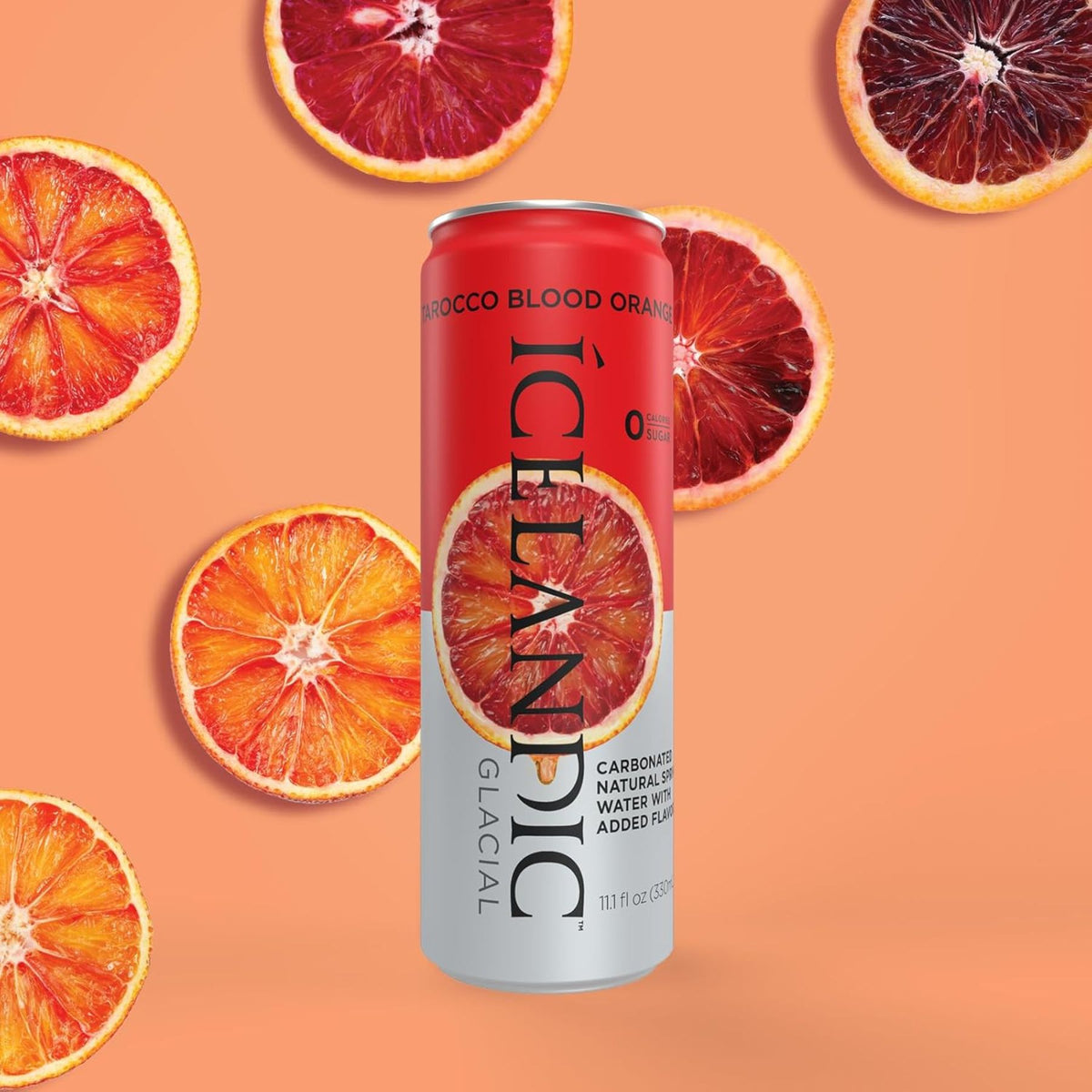 Icelandic Glacial Sparkling Water - Tarocco Blood Orange 330mL