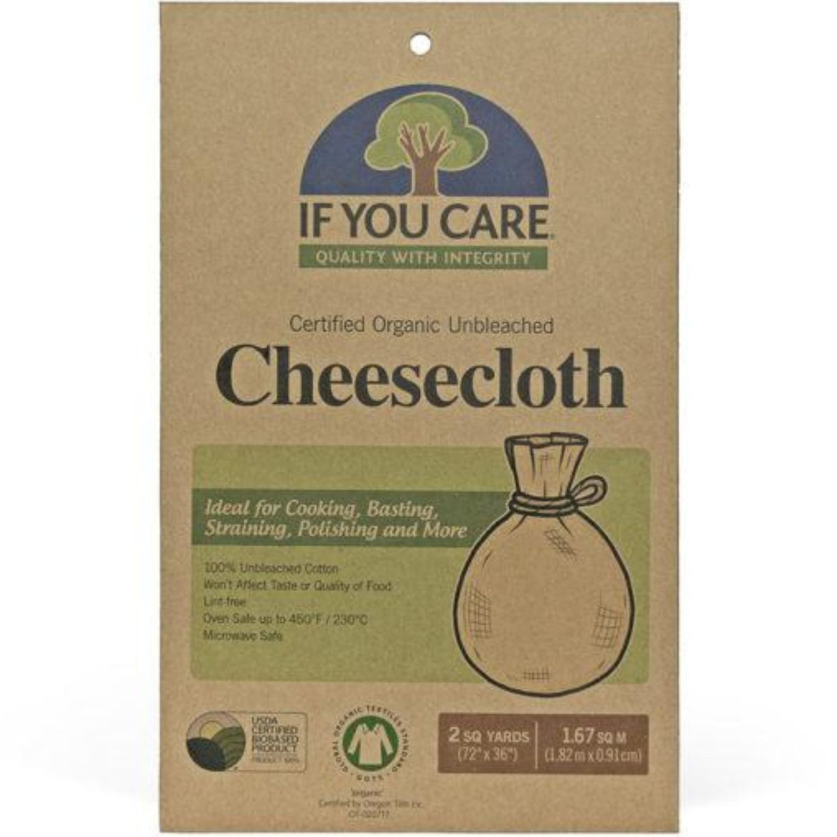 If You Care Organic Unbleached Cheesecloth 1ct