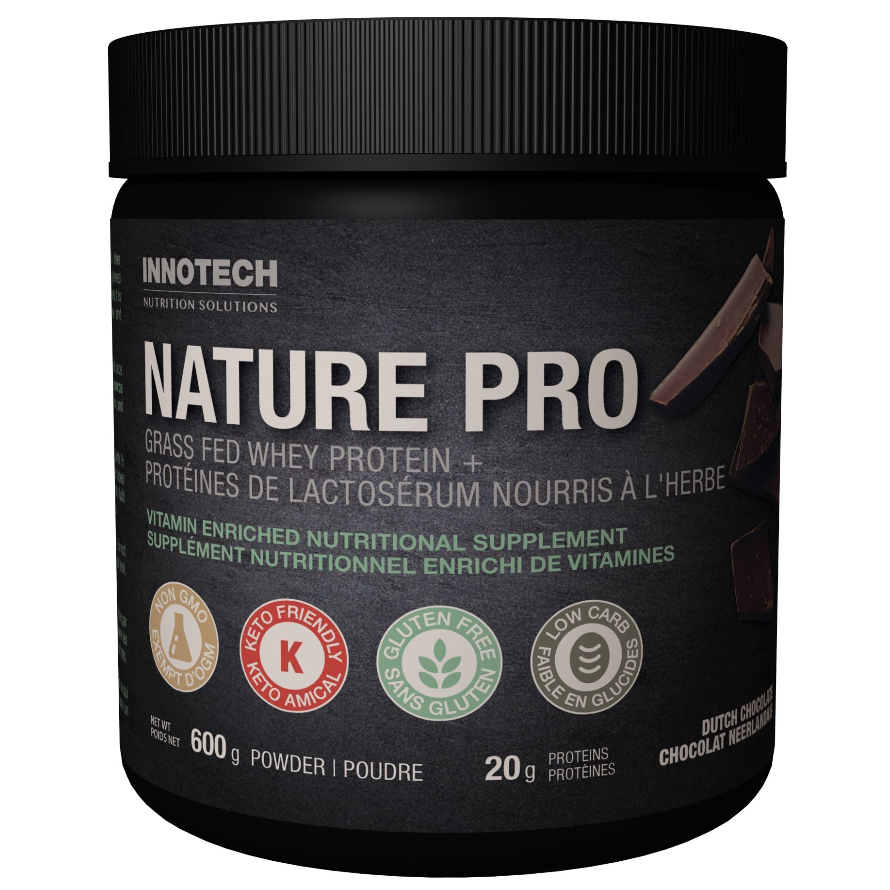 InnoTech NaturePro Grass Fed Whey Protein - Chocolate 600g