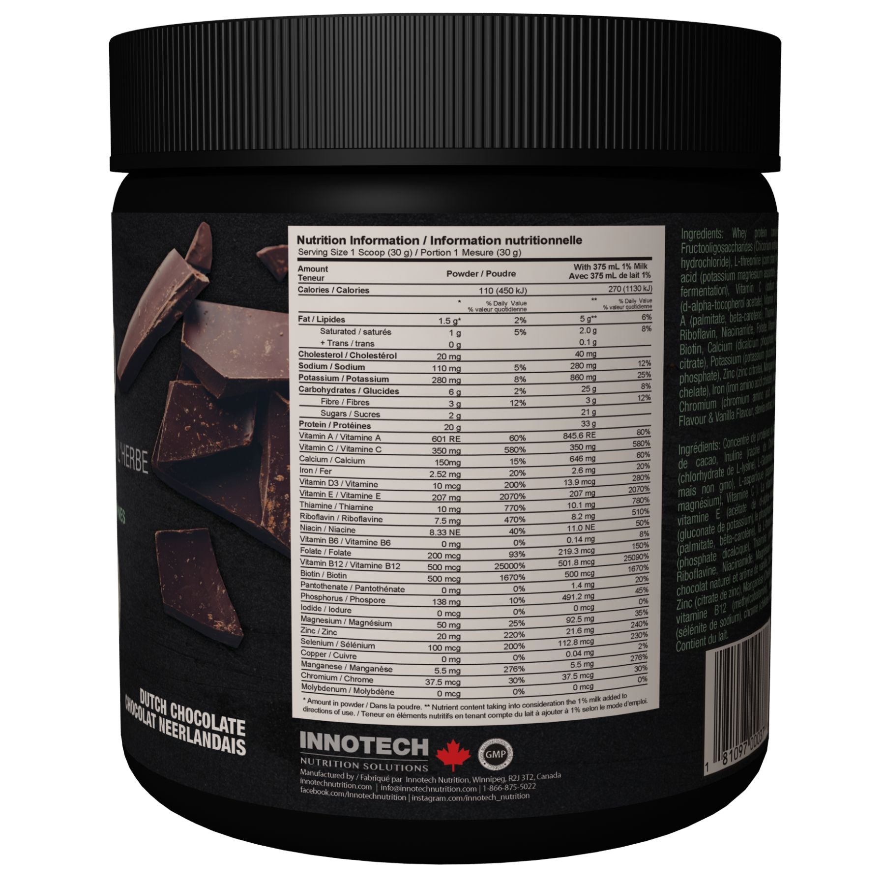 Health Innotech Innotech NaturePro Grass Fed Whey Protein - Chocolate 600g ...
