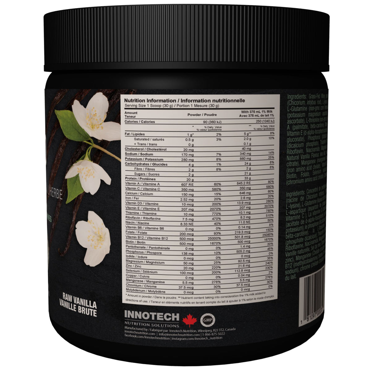 Innotech NaturePro Grass Fed Whey Protein - Vanilla 600g