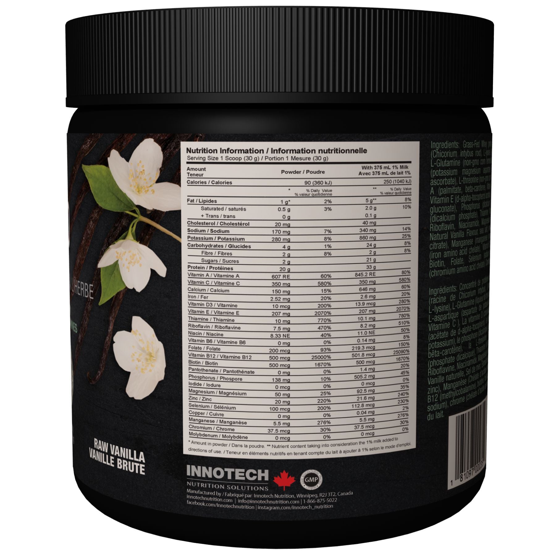 Health Innotech Buy InnoTech Grass Fed Whey Protein - Vanilla | Fiddleheads Health ...