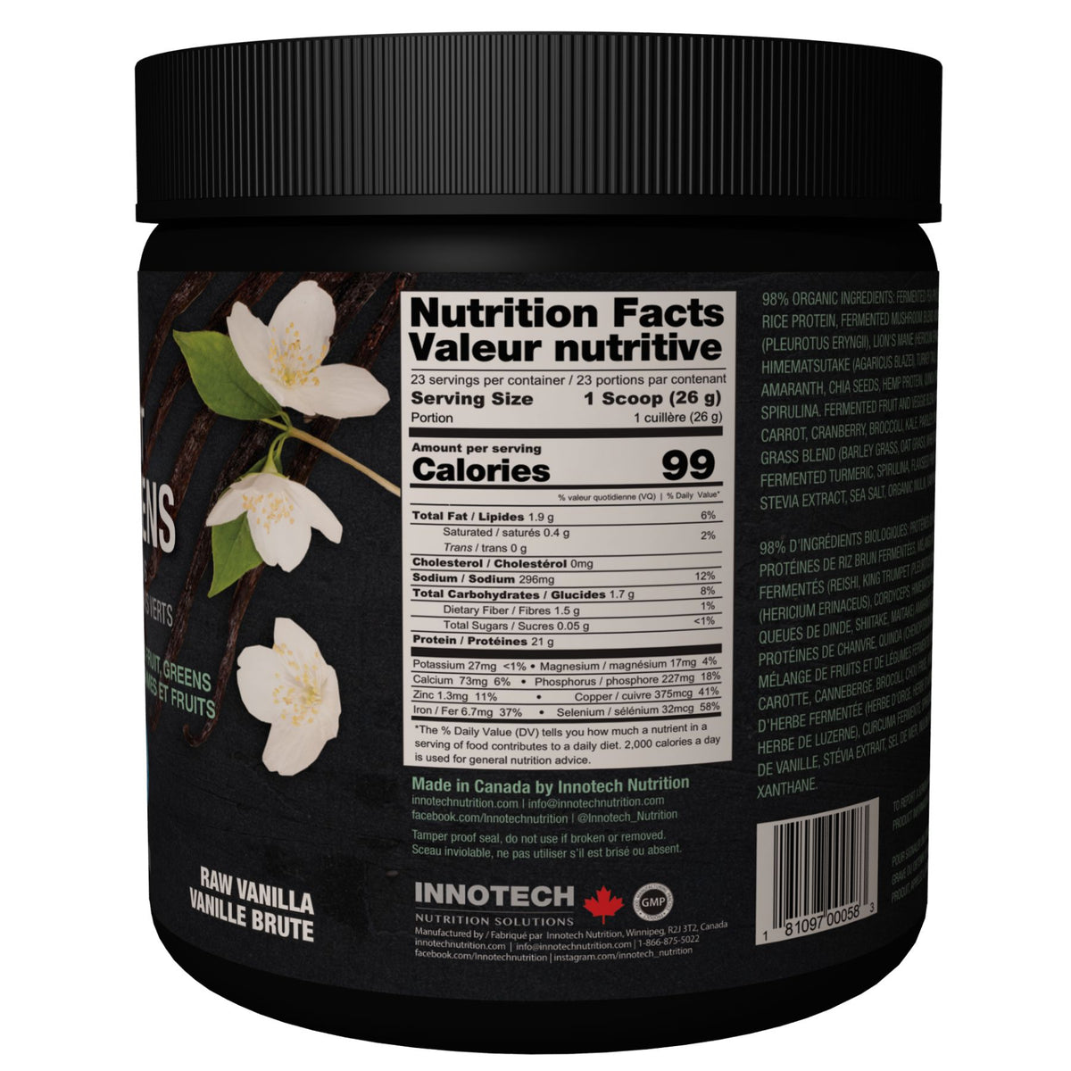 InnotechFermented Protein & Greens - Vanilla 600g