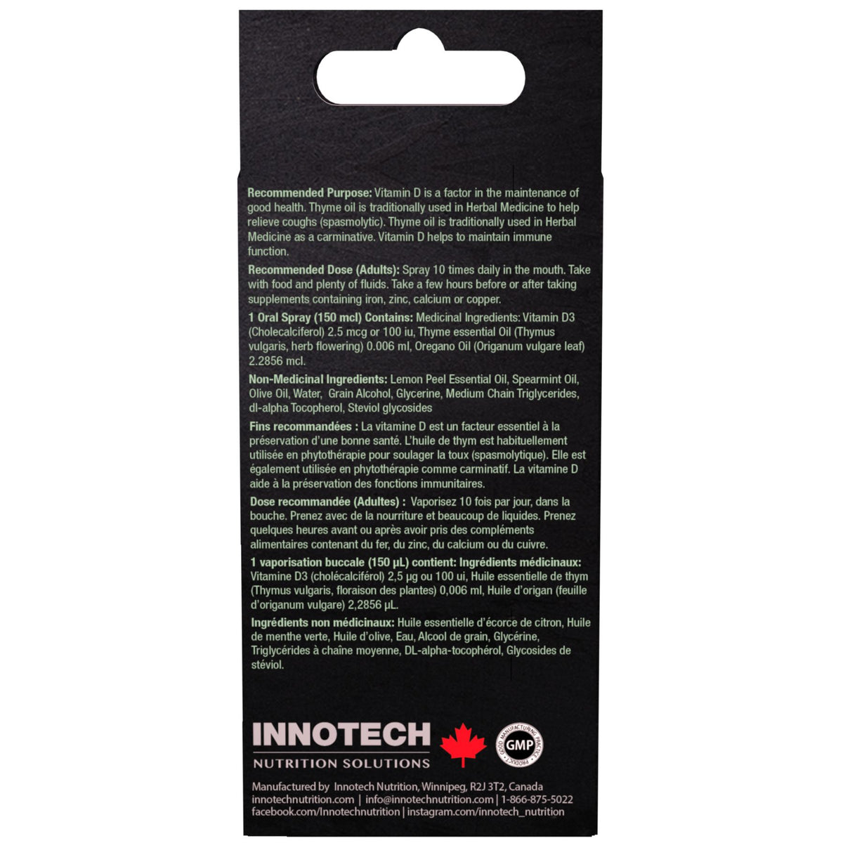 Innotech Colflex Oregano Throat Spray - Arctic Mint 25ml