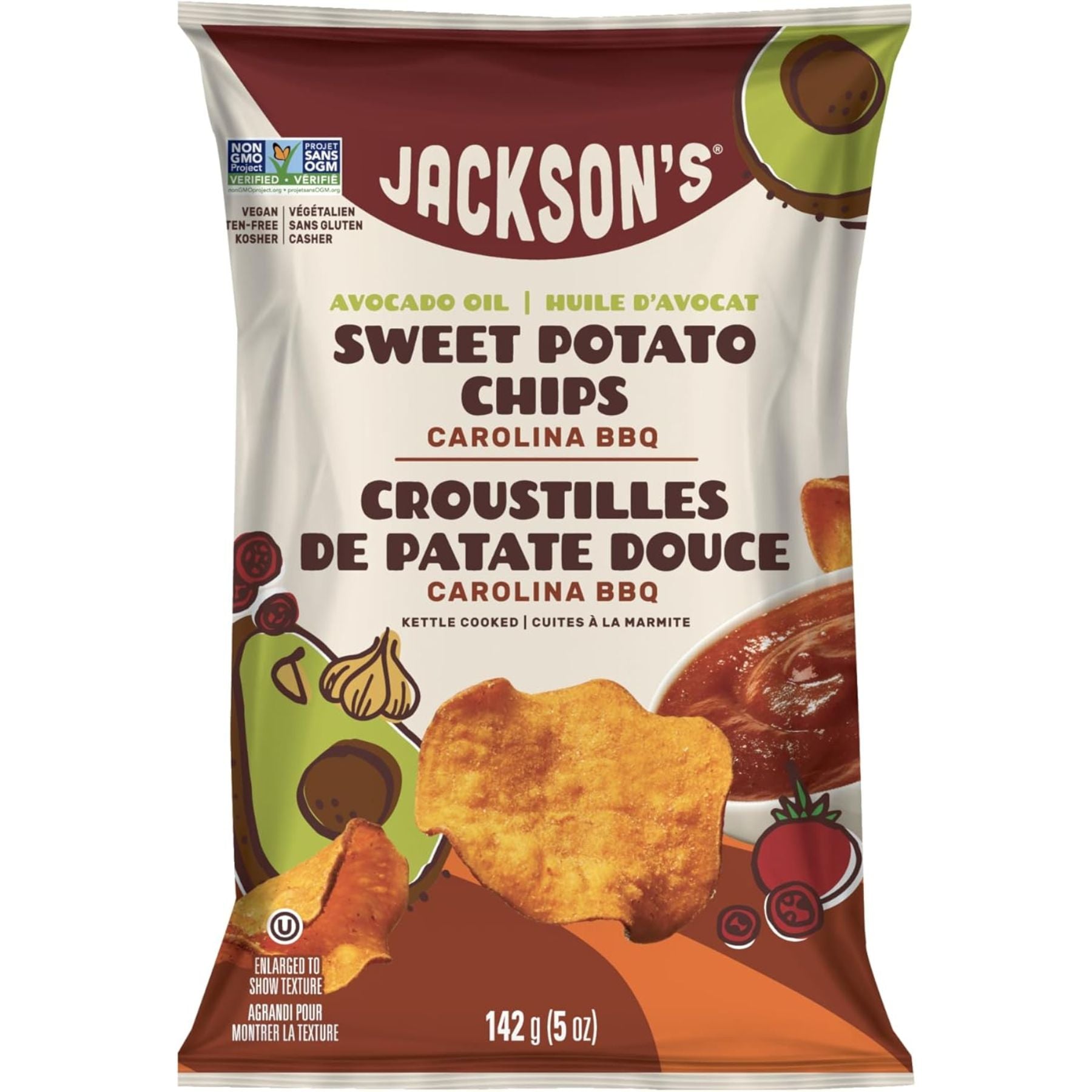 Jackson’s Carolina BBQ Sweet Potato Chips in Avocado Oil 142g