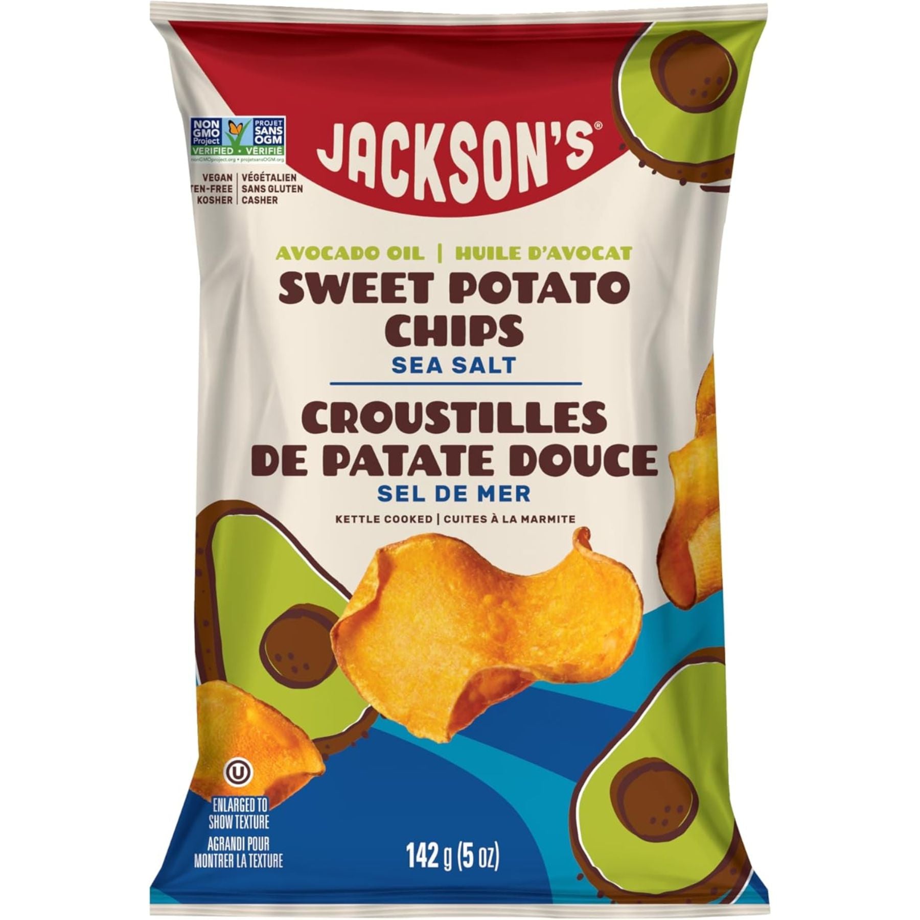 Jackson’s Sea Salt Sweet Potato Chips in Avocado Oil 142g