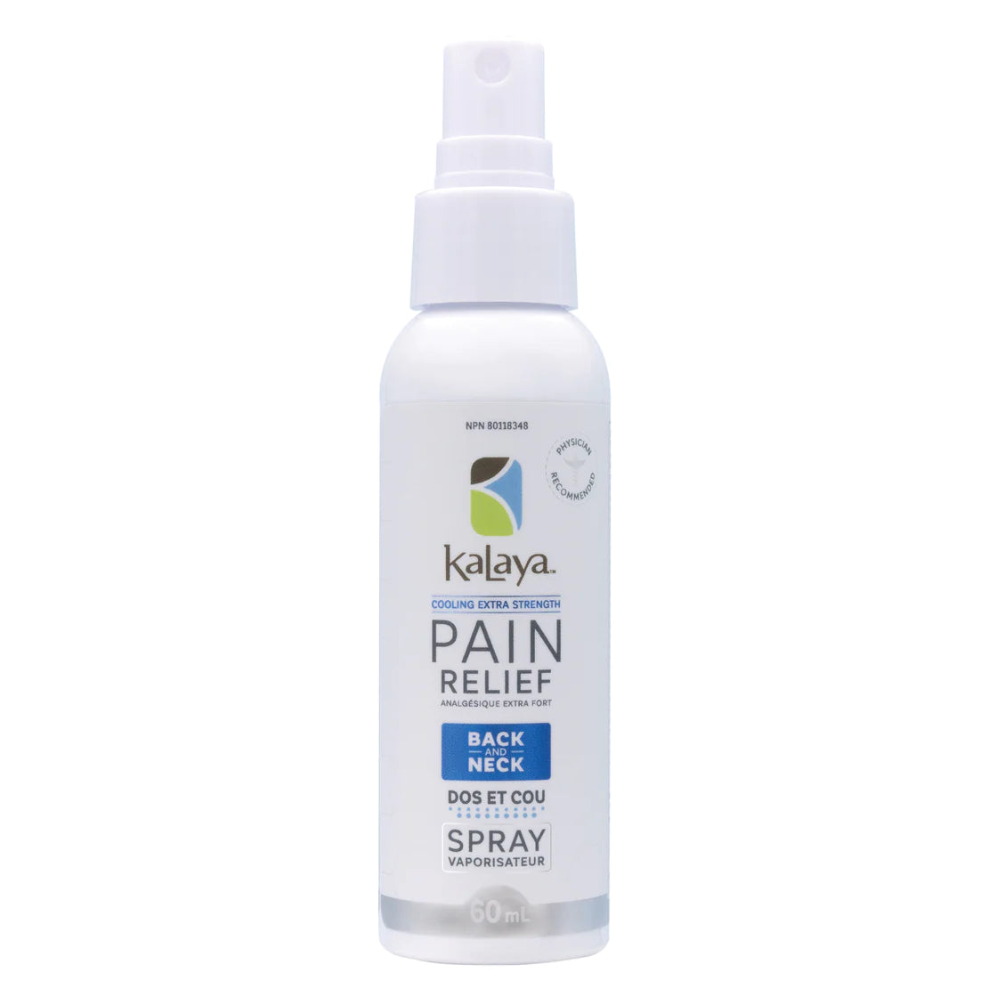 KaLaya Cooling Pain Relief Spray For Back & Neck, Extra Strength 60ml