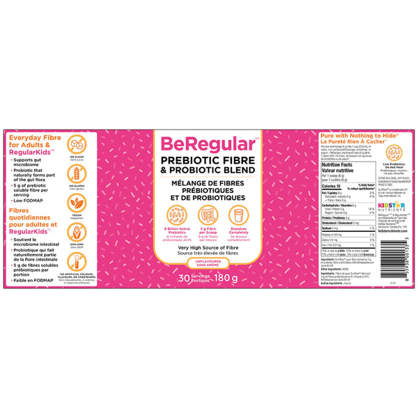 Kidstar BeRegular Prebiotic Fibre & Probiotic Blend 180g - Fiddleheads ...