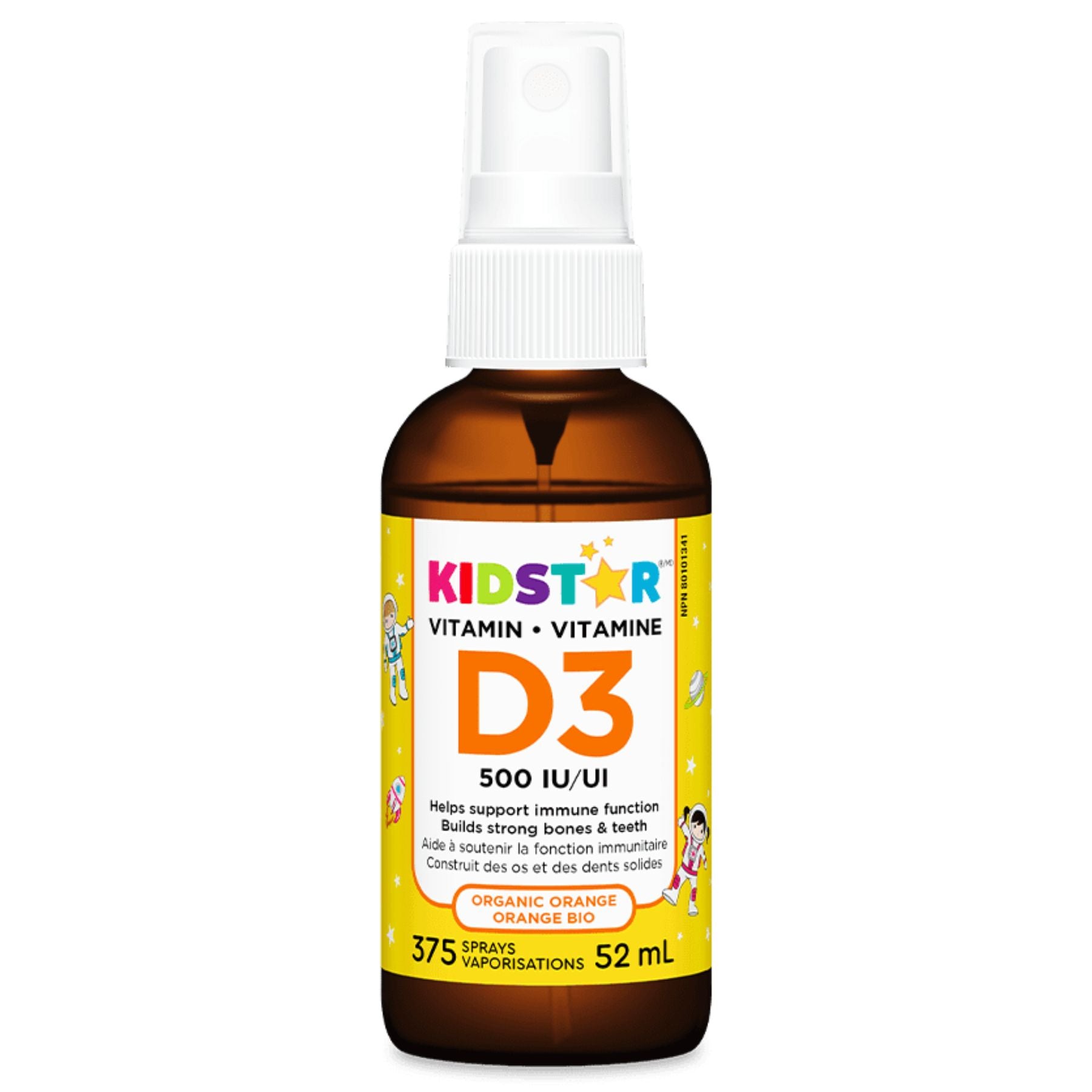 Kidstar Vitamin D3 Spray - Orange Flavour 52ml