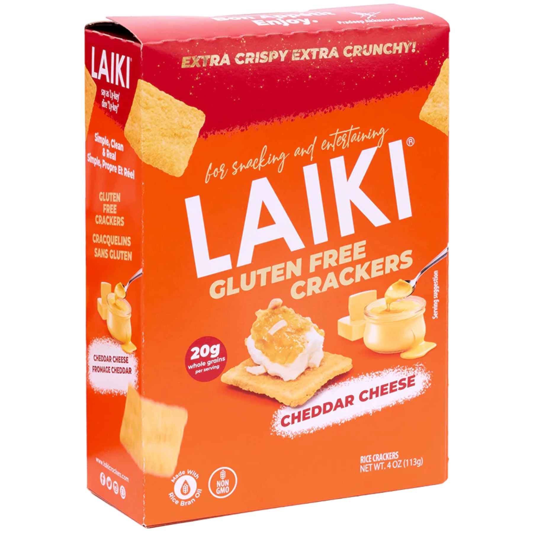 LAIKI Cheddar Cheese Gluten Free Crackers 113g