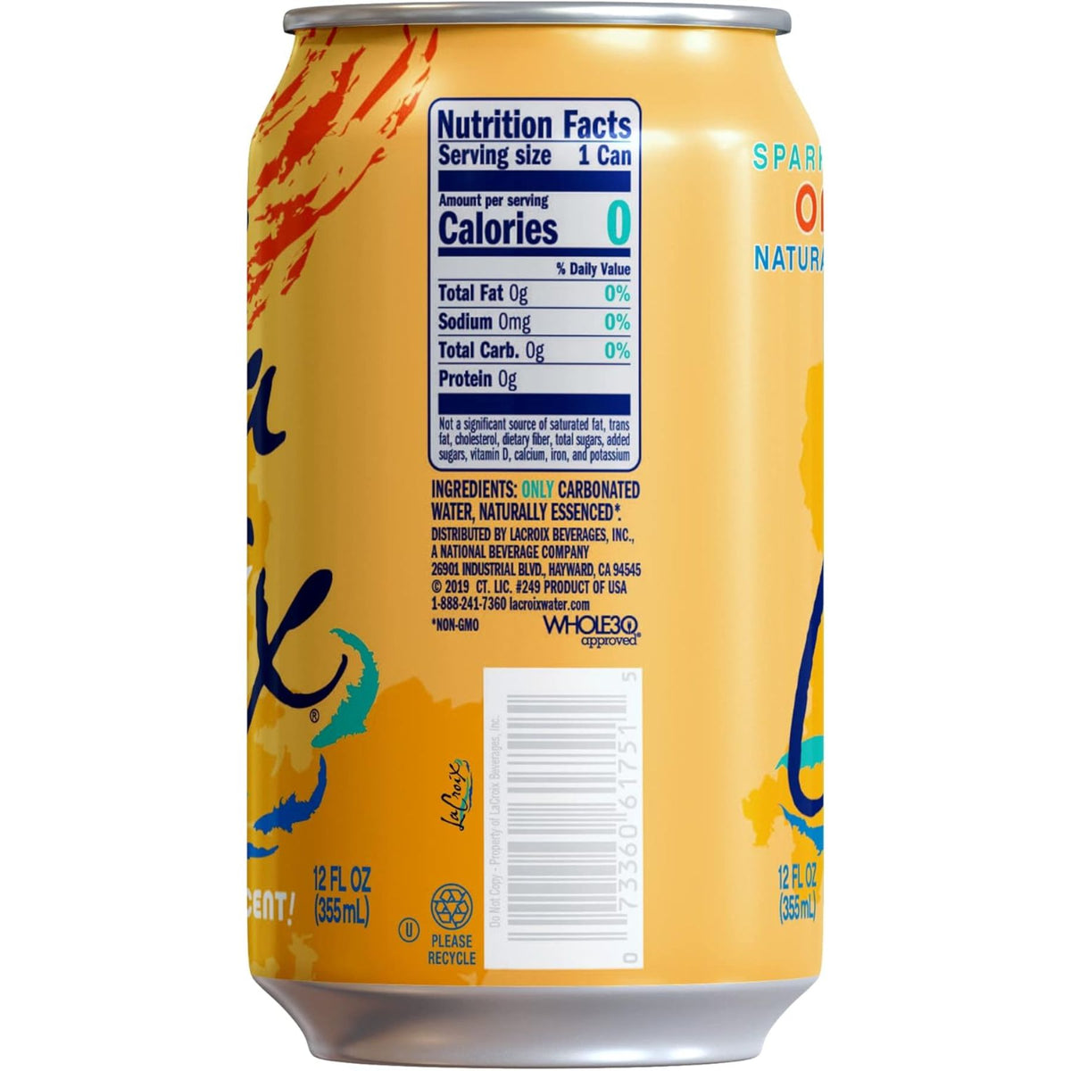 La Croix Sparkling Water - Orange 355mL (Single)