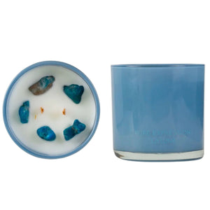 La Luna Crystal Infused Candle Pure Expression - Blue Apatite 300g