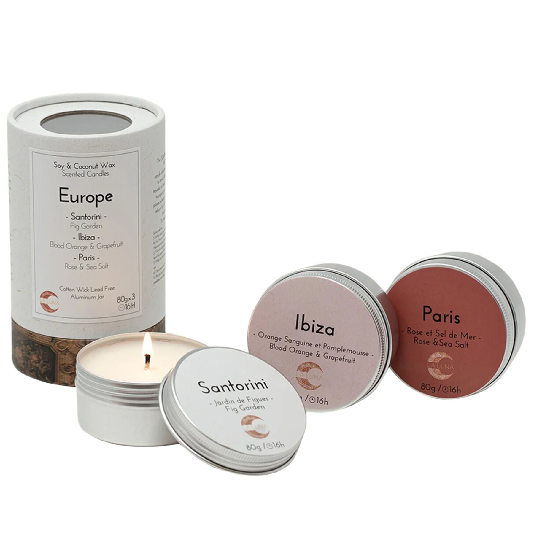 La Luna Europe Discovery Candle Kit 3x80g