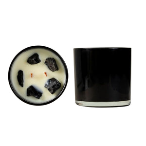 La Luna Crystal Infused Candle Inner Strength - Obsidian 300g