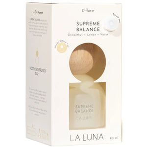 La Luna Diffuser with Wooden Cap - Supreme Balance