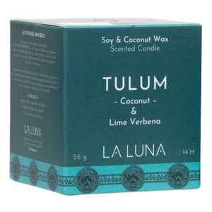 La Luna TULUM Coconut & Lime Verbena Scented Candle 56g