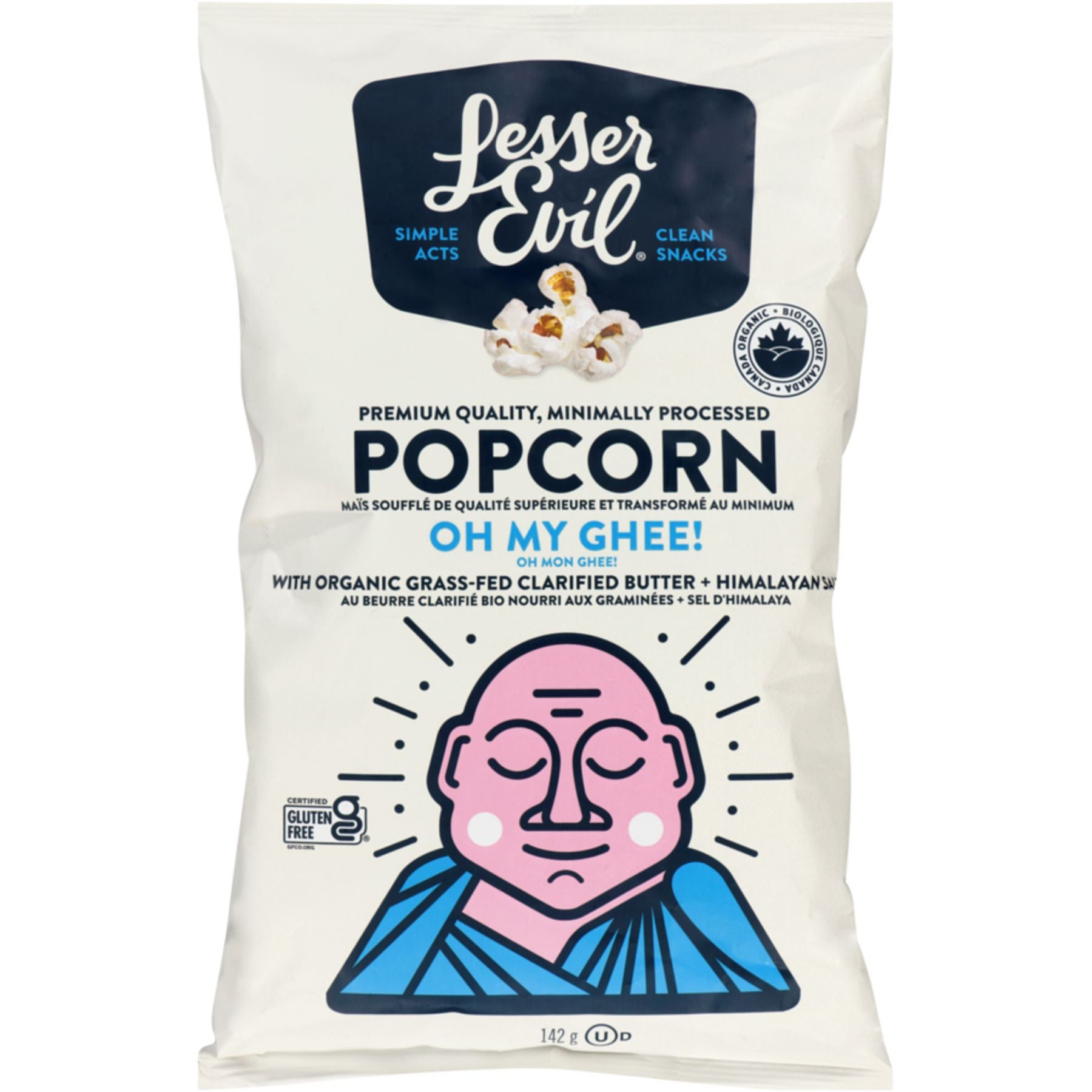 Lesser Evil Organic Popcorn Oh My Ghee! 142g