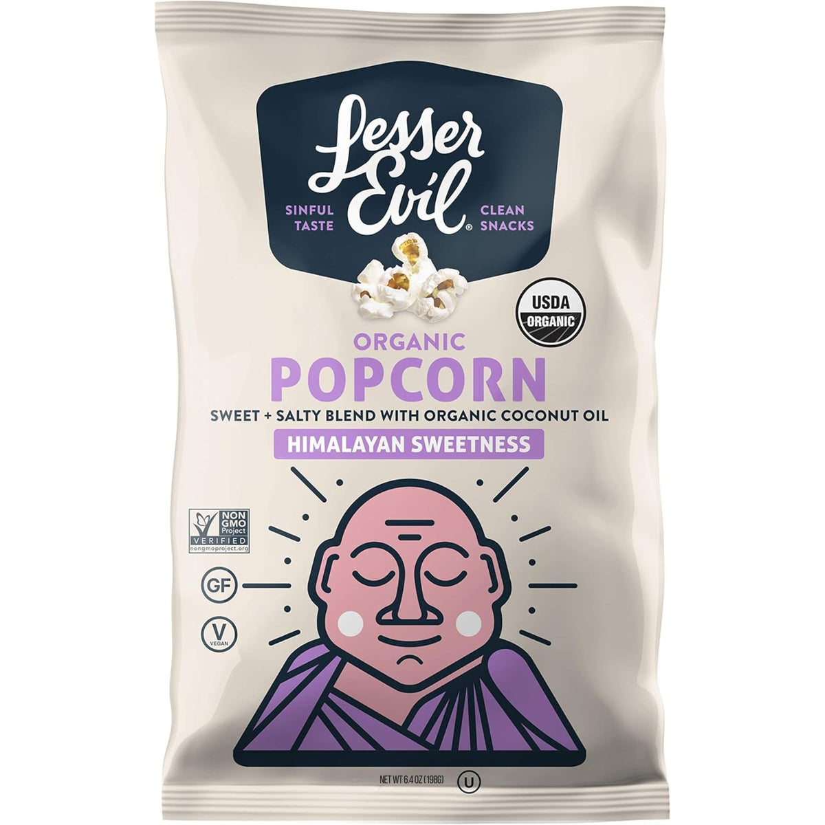 Lesser Evil Organic Popcorn - Himalayan Sweetness 181g