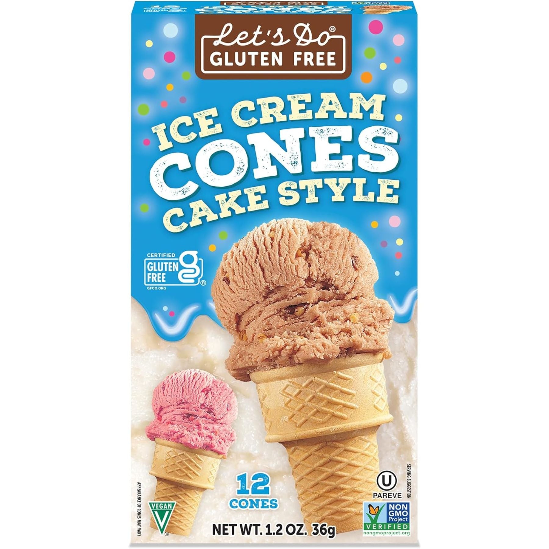 Let's Do Organic Gluten Free Ice Cream Cones 36g