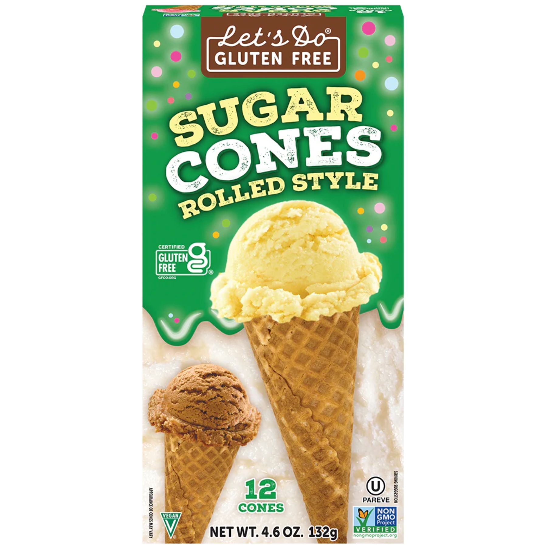 Let's Do Organic Gluten Free Sugar Cones 132g