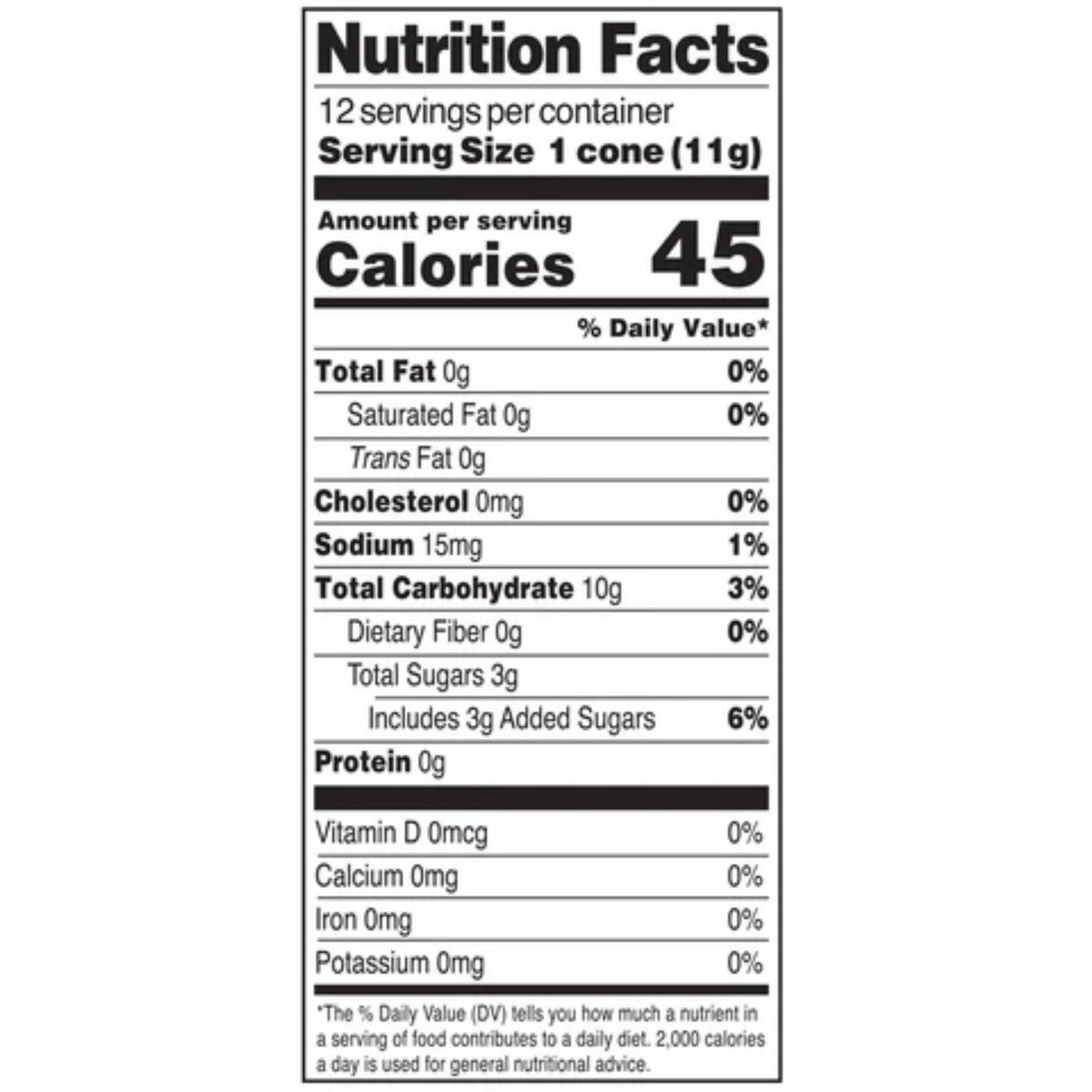 Let's Do Organic Gluten Free Sugar Cones 132g