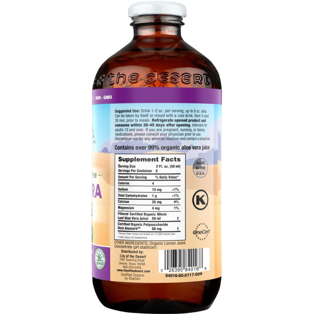 Lily of the Desert Aloe Vera Juice Whole Leaf 473mL