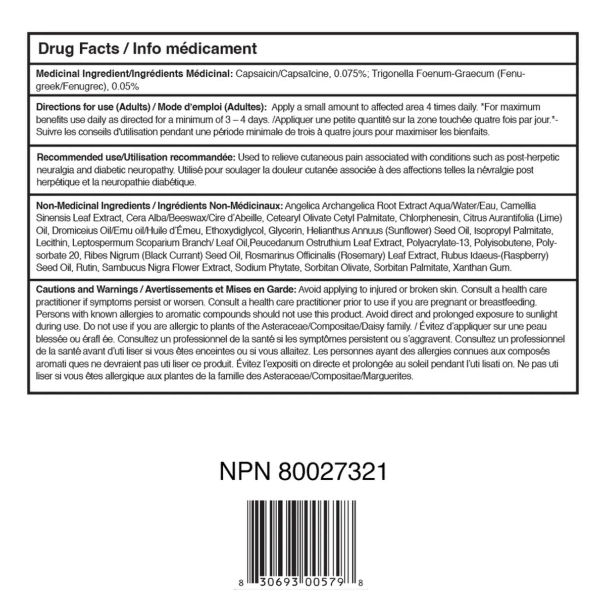 LivRelief Extra Strength Nerve Pain Cream 50g