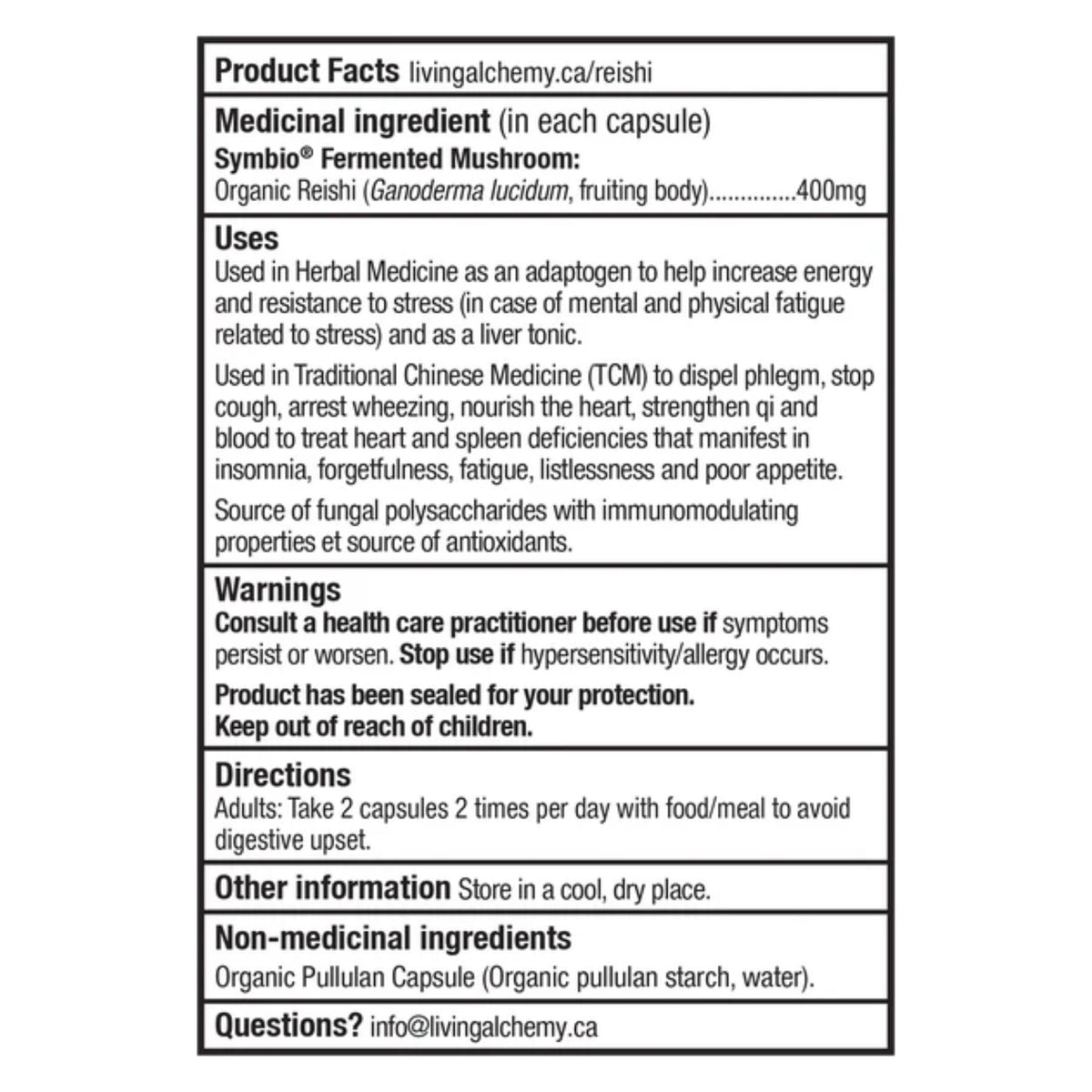 Living Alchemy Reishi 60s