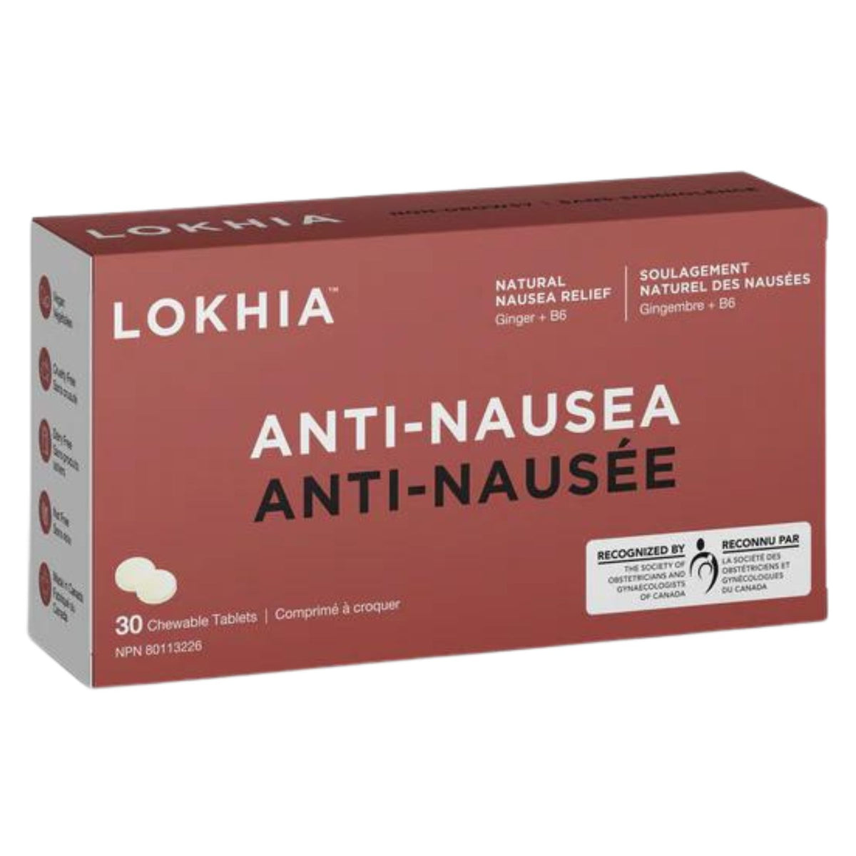Lokhia Anti-Nausea Chewable Tablets 30s