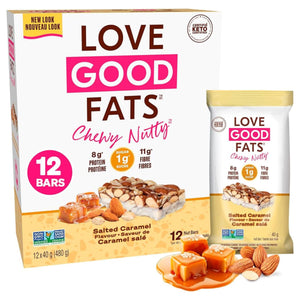 Love Good Fats Chewy Nutty Salted Caramel Bar (single) 40g