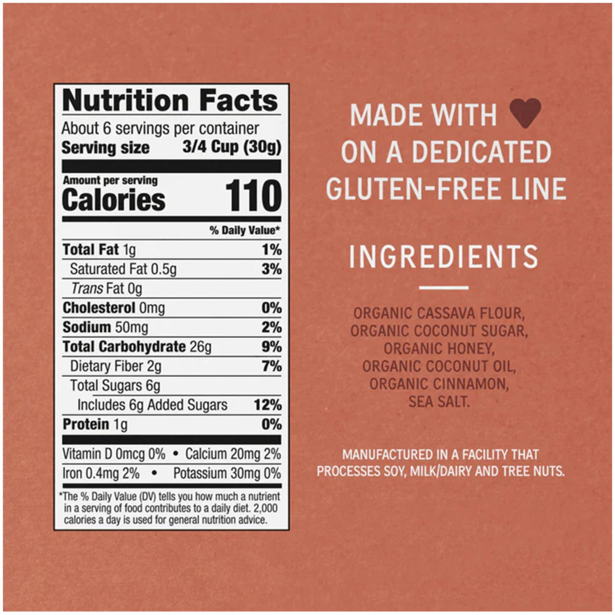 Lovebird Organic Grain-Free Cinnamon O's Cereal 198g